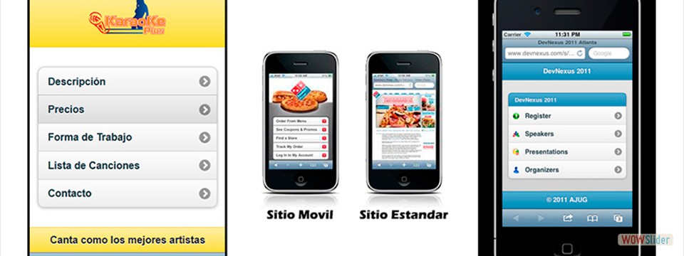 PÁGINAS optimizadas para dispositivos móviles